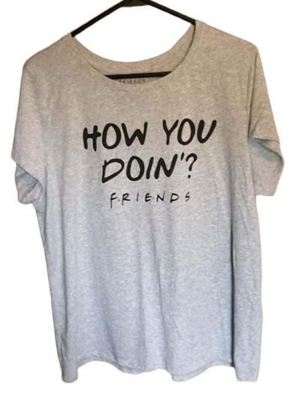 Friends "How You Doin" Grey Graphic Tee Sitcom Life 2XL T-Shirt